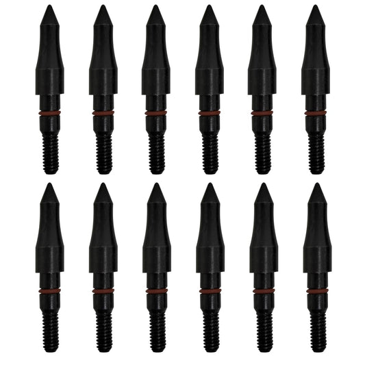 100/125/150/200 Grain Archery Field Points Practice Field Tips, Archery Target Practice Hunting Arrow Tip for Recurve, Compound Bow Crossbow, Screw-in Field Points(12pcs) (9/32″-100grains)
