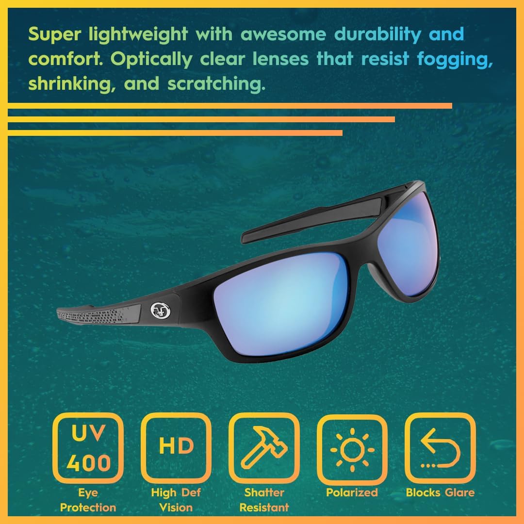 Flying Fisherman Down Sea Polarized Sunglasses with AcuTint UV Blocker for Fishing and Outdoor Sports