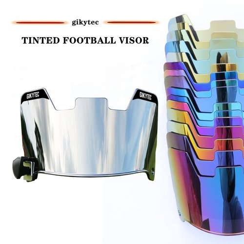 GIKYTEC Football Visor Football Helmet Visor Scratch Resistant Facial Protection Visor Fits Youth and Adult Football Helmets(Clear Silver)
