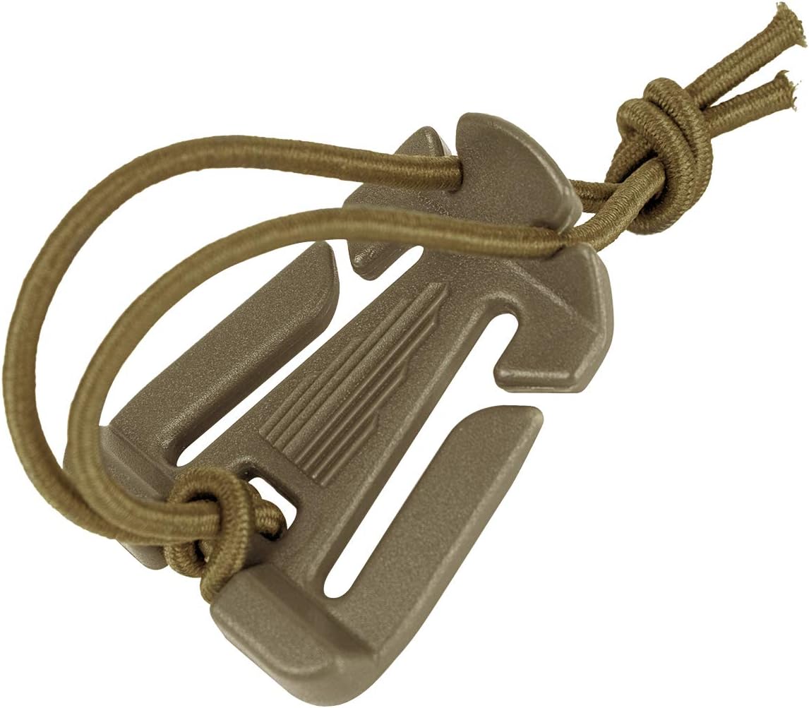 IronSeals 10 Pack Triangle Shape Tactical Gear Clip Backpack Webbing Attachments for 1 inch Molle Webbing