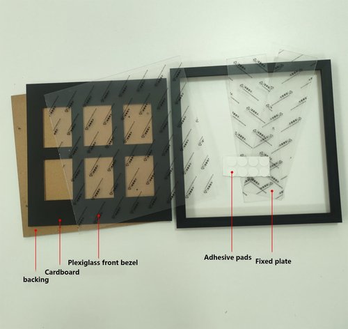 Baseball Display Card Box,6 Graded Sports Trading Card Display Frame,Collectible Card Display Stand,Star Card Display Box,with UV Protection,Suitable for Football,Basketball,Hockey,Black.