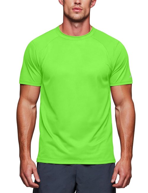 Sport Shirts for Men Dry Fit(Neon Green,XXL)