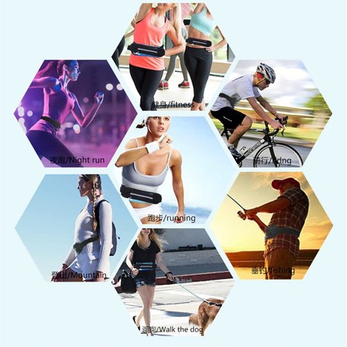 candygirlft Slim Running Belt for Women Men,Runners Fanny Pack Phone Holder,Run Pouch Waist Belt for Workout Jogging,Money Belt Running Gift Gear Accessories(Black)