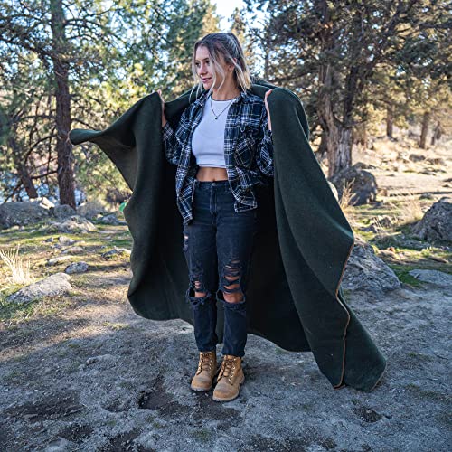 Arcturus Military Wool Blanket - Warm, Thick, Washable - Great for Outdoors, Camping, Stadium Blanket, Picnics, Travel - Car & Bushcraft Survival Kits