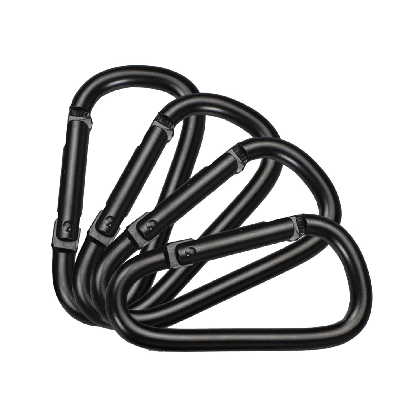 4 Pcs Heavy Duty Spring Snap Hook Small Mountaineering Buckle D Rings Clip Hook Climbing Carabiner Keychain Clip Aluminum Alloy Climbing Carabiner Portable Lightweight Carabiner Durable Backpack