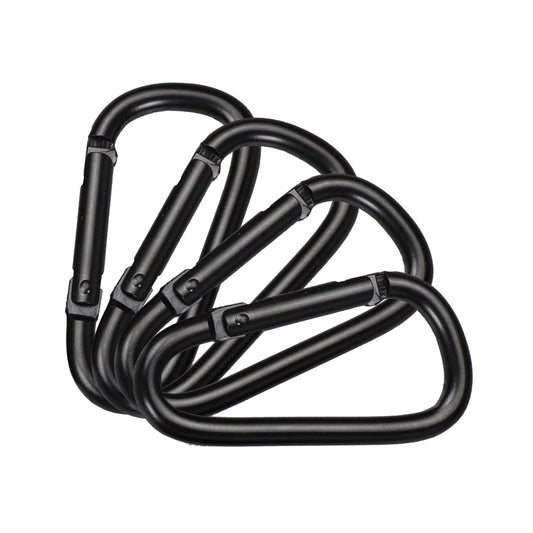 4 Pcs Heavy Duty Spring Snap Hook Small Mountaineering Buckle D Rings Clip Hook Climbing Carabiner Keychain Clip Aluminum Alloy Climbing Carabiner Portable Lightweight Carabiner Durable Backpack
