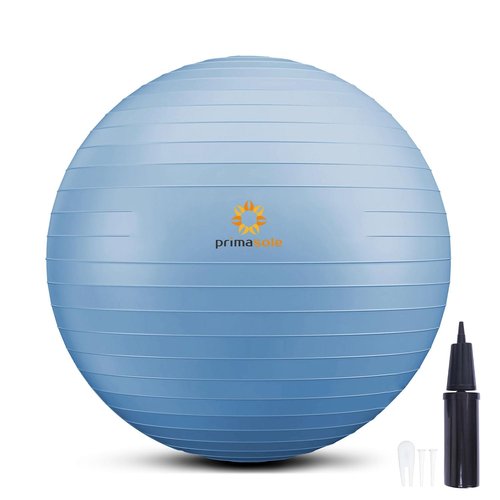 primasole Exercise Ball-Yoga Ball for alance Stability Fitness Workout Yoga Pilates at Home Office & Gym Birthing Ball for Pregnancy, Office Ball Chair. Home Gym Size 75CM 29.5inch