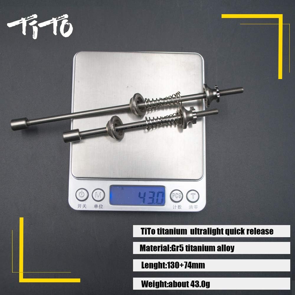 TiTo 1 Pair Lightest Titanium Quick Release for Road Bike MTB Wheels hub Mountain Bicycle