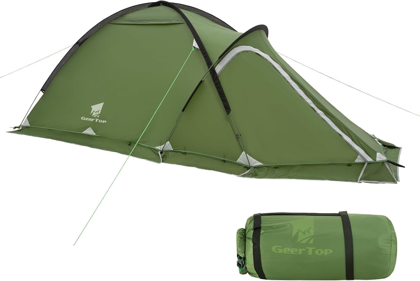 Geertop 2-Person Waterproof Backpacking Tent | 4-Season Double Layer for Camping & Hiking