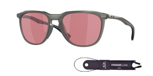 OAKLEY Thurso OO9286 928604 54MM Matte Grey Smoke/Prizm Dark Golf Square Sunglasses for Men+ Bundle Accessory Leash Kit, Microfiber Pouch