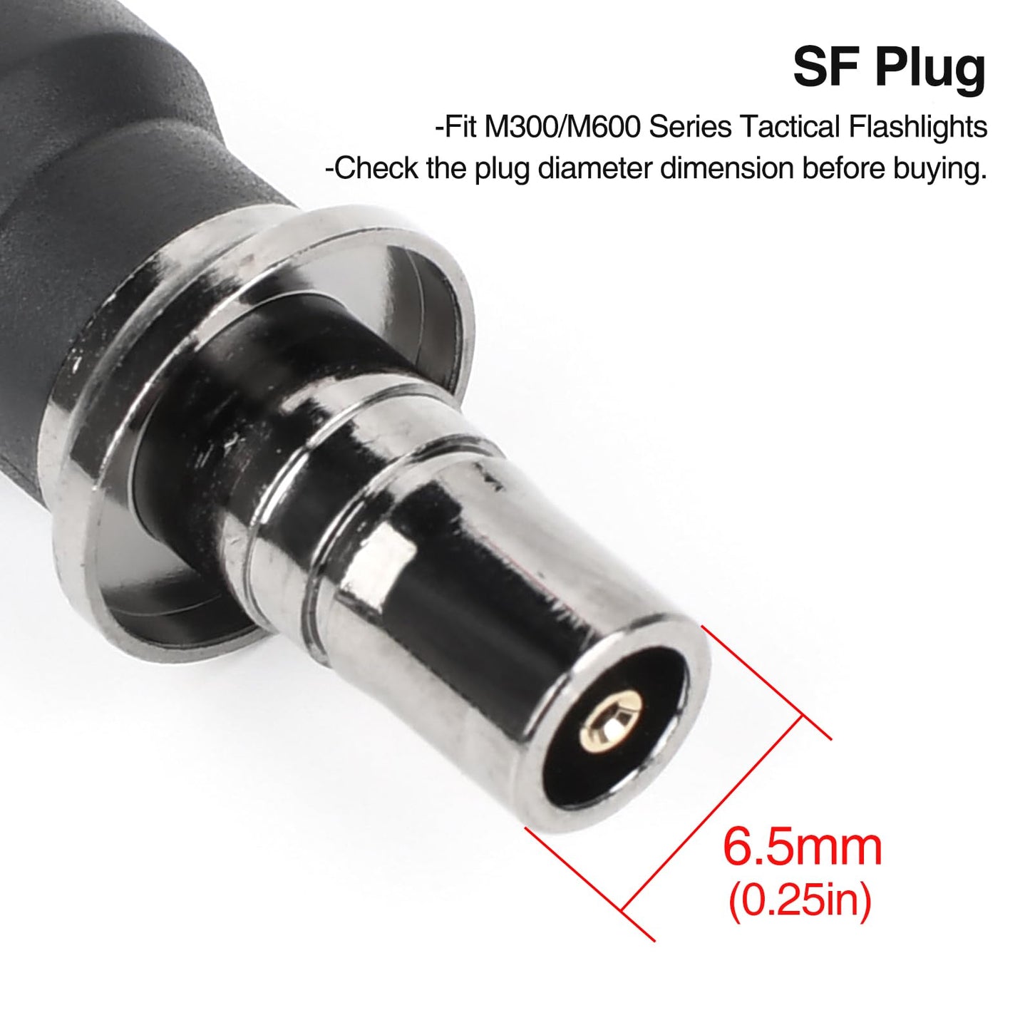 NECARL ModButton Remote Pressure Switch, Dual Function Weapon Light Switch with SF Plug for M300/M600 Tactical Flashlights, Fit for 20mm Picatinny Mlok Keymod Rail