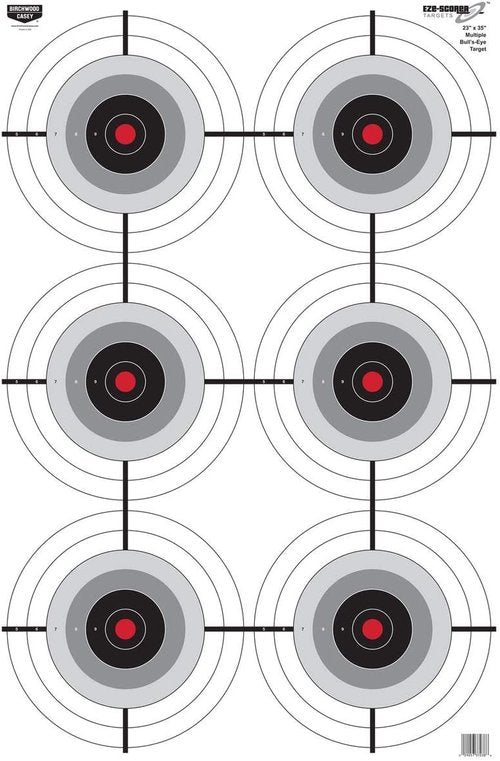Birchwood Casey Eze-Scorer Bull's-Eye Paper Targets - 23"x35" for Indoor/Outdoor Shooting