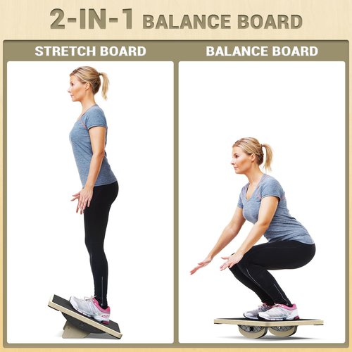 Sportneer Balance Board Bundle with Adjustable 2-in-1 Slant Board