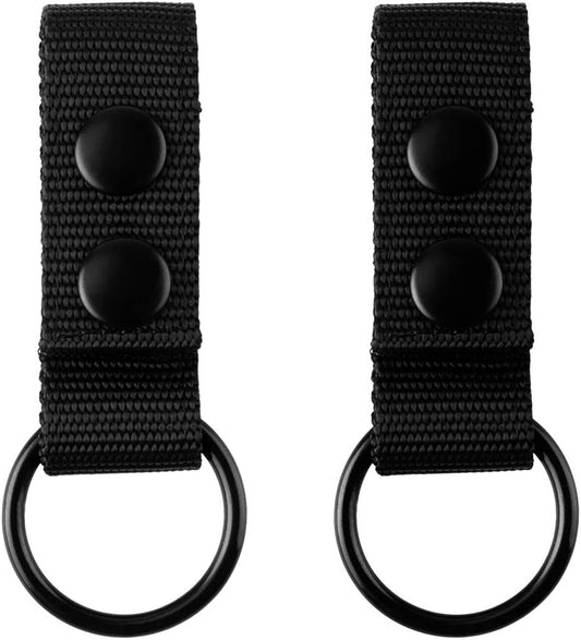 IronSeals 2 Pack Black Nylon Belt Keeper, Belt Keeper with Key Holder