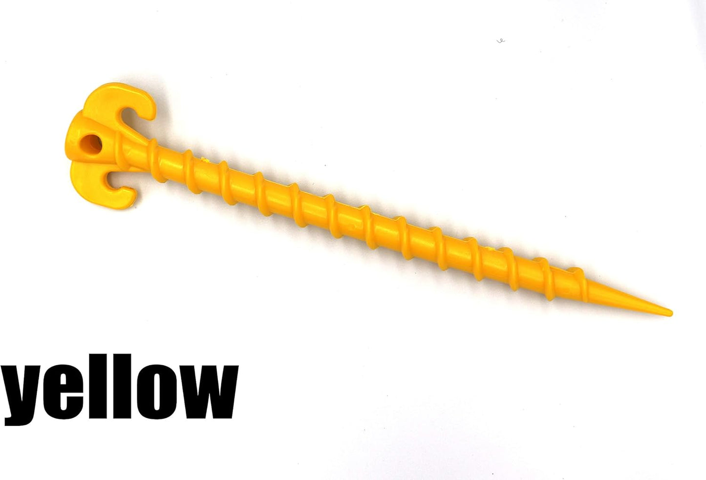 FGen 10pcs Threaded Nail Plastic Nail Tent Tent Canopy Picnic Mat Nail Stability Spiral Screw Assembly