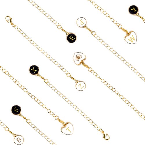 Letter Charm Accessories For Stanley Cup,3Pcs Initial Name ID Personalized Handle Charms For Stanleys/Simple Modern Tumbler Identification,Applied to Schoolbag Zippers,Purses,Bracelet, Keychain