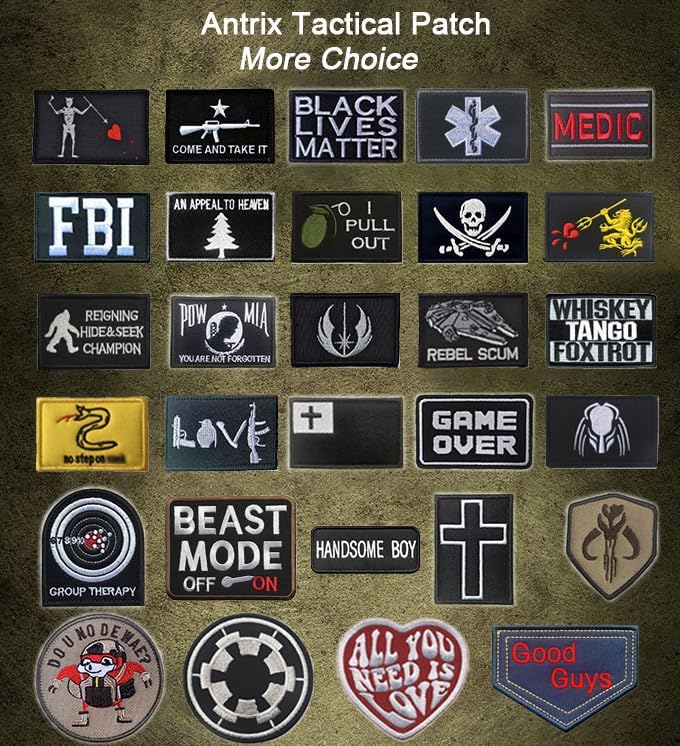 Antrix 6 PCS Tactical Joshua 1:9 Bible Verse 210 Have I NOT COMMANDED You Patch Hook and Loop Fastener Joshua 1:9 Be Strong and Courageous Emblem Badge Patch -4"*2.25"