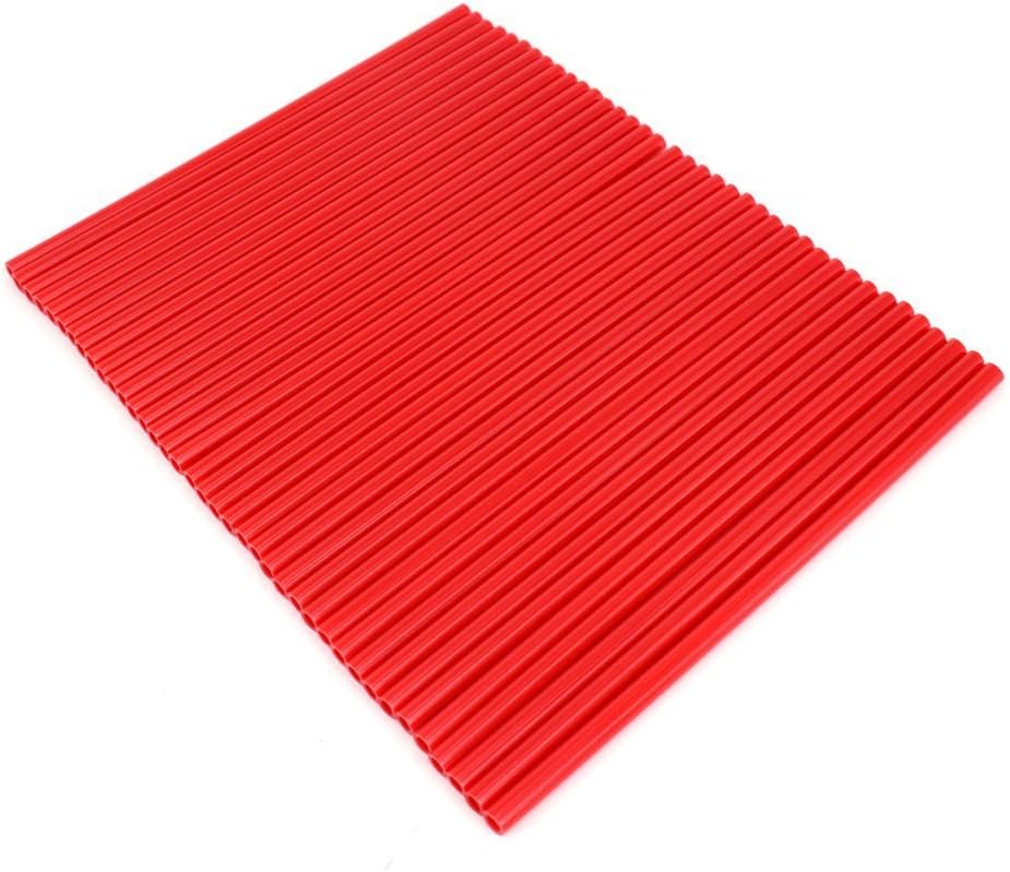 72Pcs Universal Spoke Skins Cover - Ovelur Wheel Spoke Wraps Skins Pipe Trim Decoration Protector For Motorcycle Dirt Bike Yamaha Harley Suzuki(Pink)