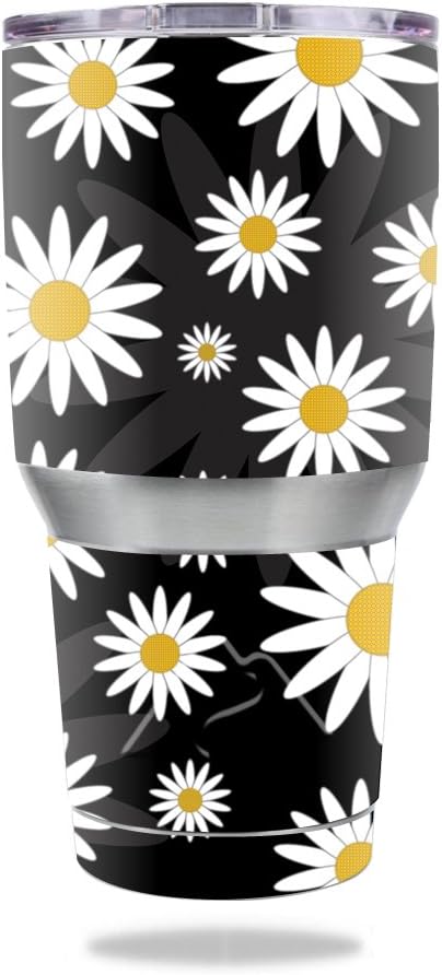 MightySkins Skin Compatible with Ozark Trail 30 oz Tumbler - Daisies | Protective, Durable, and Unique Vinyl Decal wrap Cover | Easy to Apply, Remove, and Change Styles | Made in The USA
