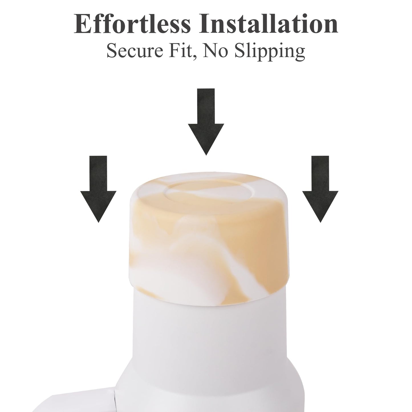 Jasenna Protective Silicone Boot for Stanley Quencher H2.0 40 oz & IceFlow Flip 20 oz 30 oz and hydroflask 12-24 oz, Anti-Slip Bottle Bottom Sleeve Cover(1-White Gold)