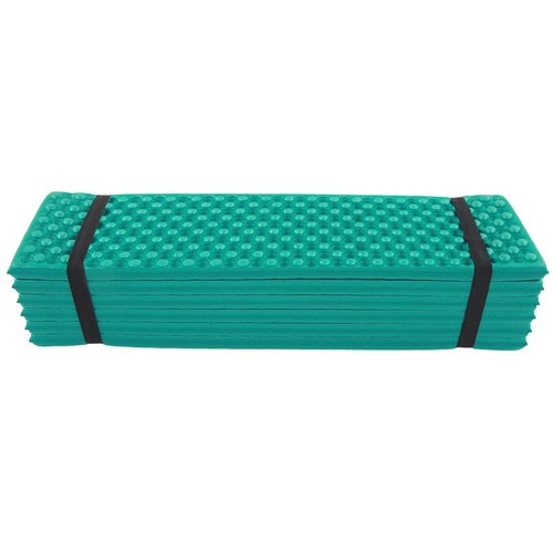 Egg Crate Sleeping Pad, Foldable Foam Sleep Mat, Thickened Camping Pad for Outdoor Use, 186x57CM, Dark Green, Ideal for Backpacking, Hiking, and Camping