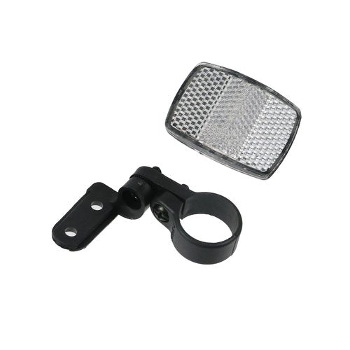 Nicerity 10Pcs Bike Front Reflectors Bike Rear Safety Warnning Reflector for Handlebar and Night Cycling (White)
