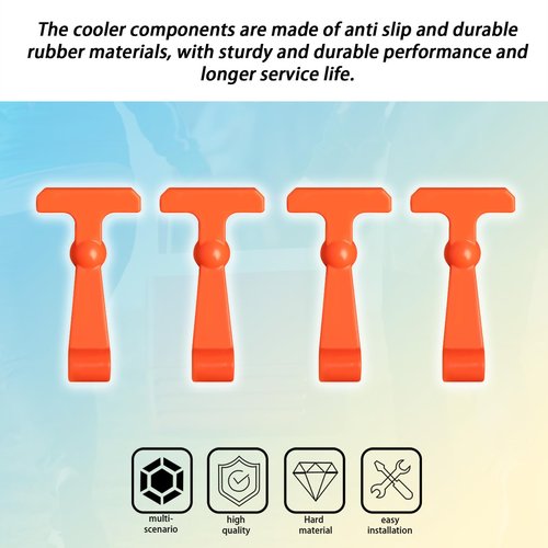 Ciuouient 4 Pack Upgrade Heavy Duty Cooler Latches Cooler Latches Replacement Compatible with YETI &RTIC Coolers (Orange)