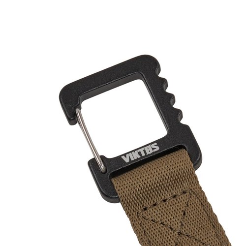 VIKTOS Double Springlock Tactical Durable EDC Molle Accessories 1" Webbing Keychain with Aluminum Spring-Loaded Hooks, Coyote