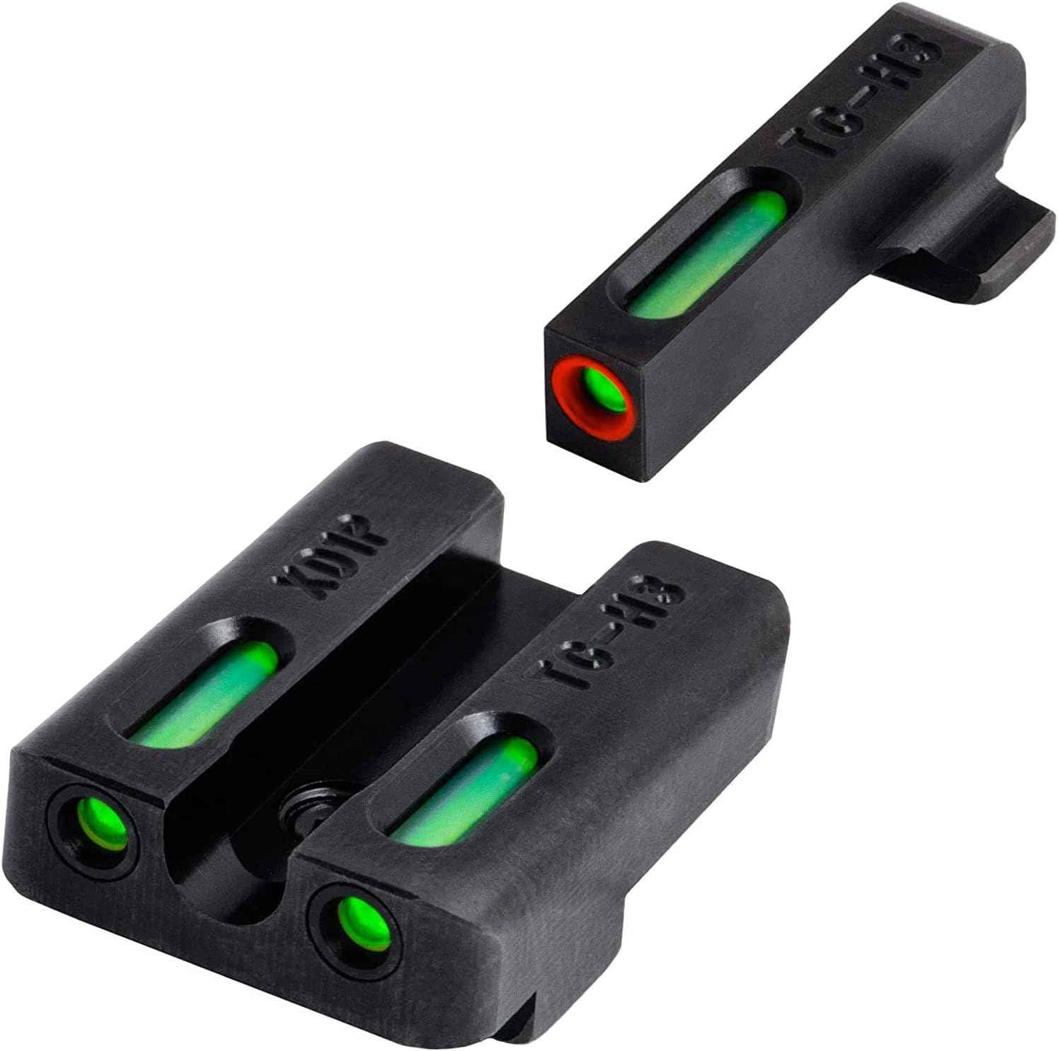 Truglo TFX PRO Night Sight for Handguns - Glowing Tritium & Fiber Optic, Compact & Durable