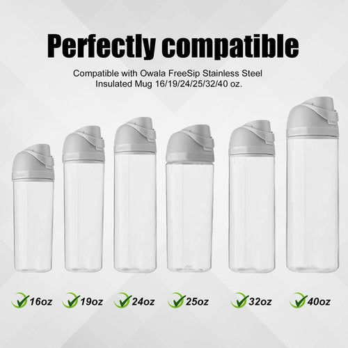 lasuroa 7pcs Water Bottle Replacement Parts for Owala, Water Bottle Seal Ring Stopper Replacement Button Replacement Water Bottle Accessories Compatible with Owala FreeSip 19/24/32/40oz