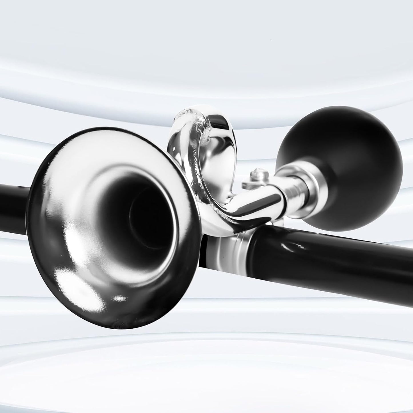 Timoo Bike Horn for Adults Classic Bugle Horn Metal Squeeze Clown Horn for Golf Cart, Fits All Bicycle Handle Bar, Loud Sounds
