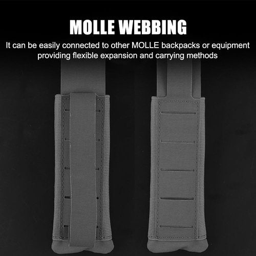 Tactical Flashlight Holster, Molle Flashlight Torch Pouch, Vertical Small Tool Bag Organizer for Camping Hiking Climbing Backpack Belt