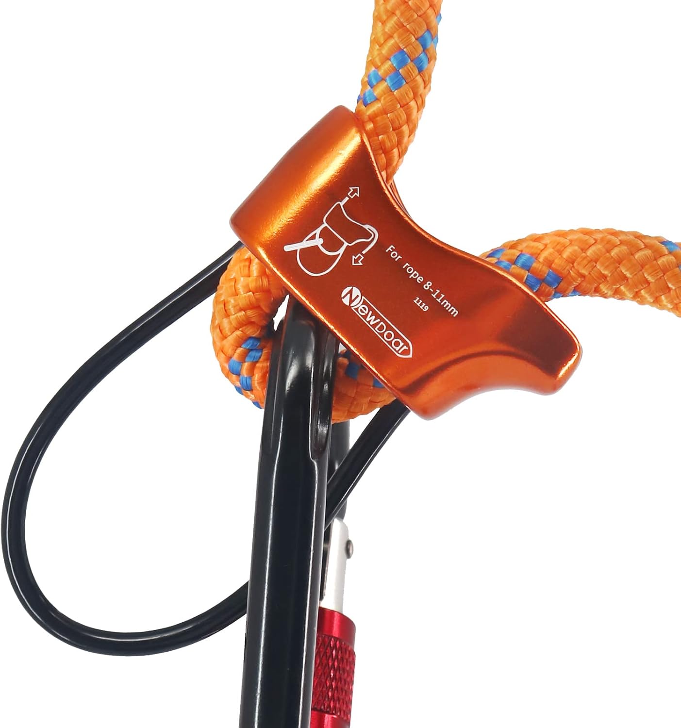 NewDoar Climbing Abseiling Belay Device ATC Rappelling Descender 25KN V-grooved Equipment
