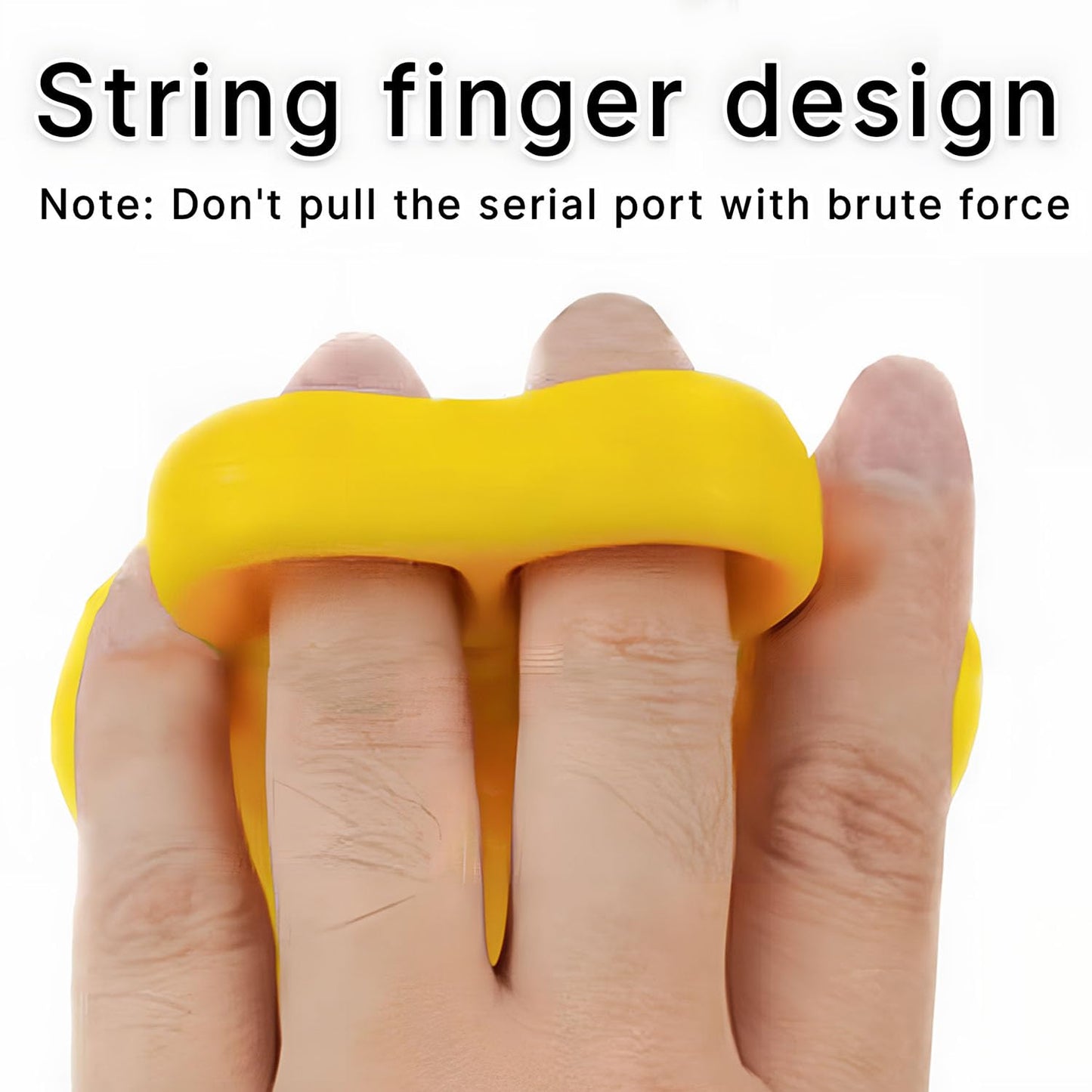 Hand Grip Strength Trainer,Finger Exerciser Balls for Hand Therapy,Stress Relief Balls for Adults(Yellow)