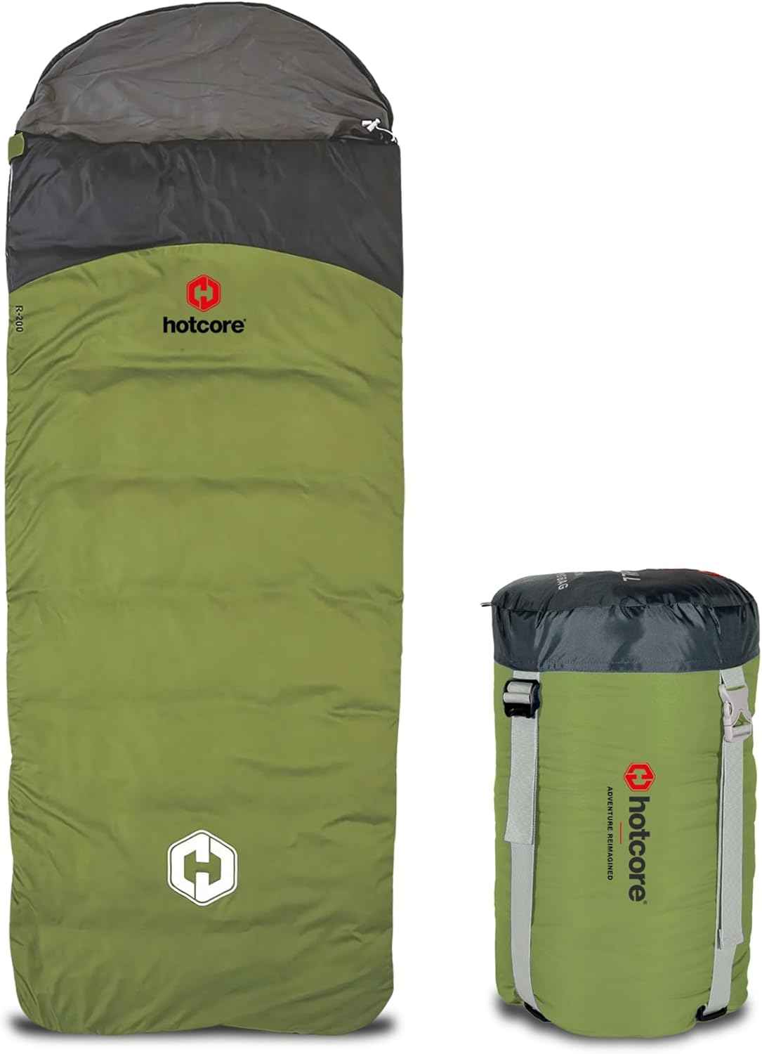 R Series Lightweight Compact Sleeping Bag - Multi-Season, 44°F to -22°F, 90” x 34”