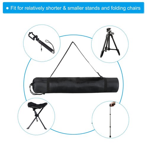 PATIKIL 39 Inch Tripod Monopod Case Bag, Nylon Camping Foldable Foldable Tripod Carry Case Storage Bag with Shoulder Strap for Outdoor Travel, Black