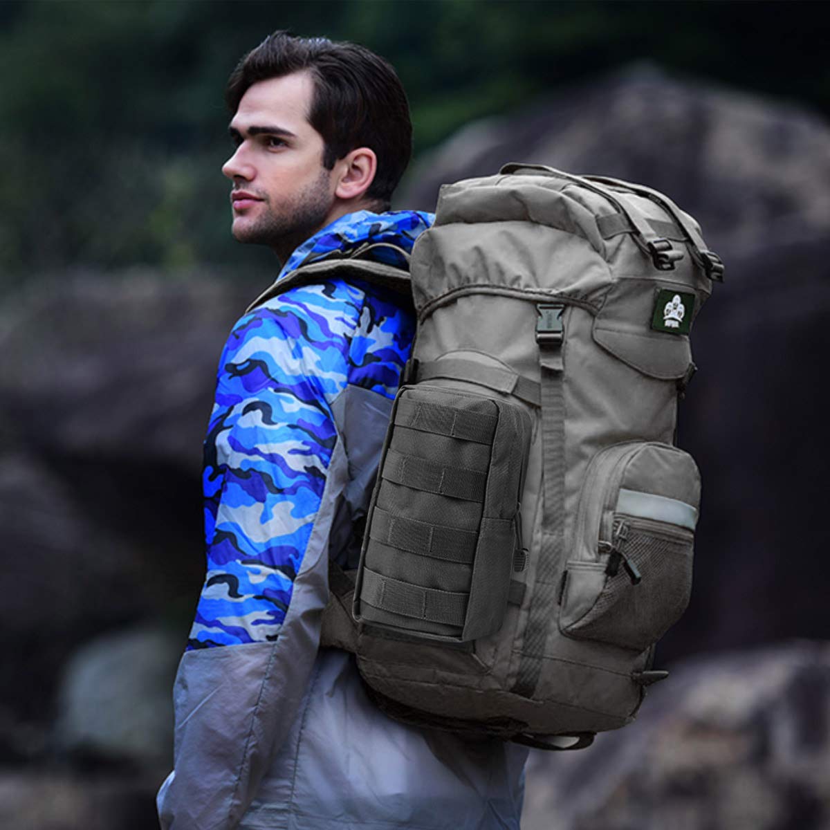 Gogoku 4-Pack Molle Pouch Long Tactical Molle Pouches Compact Utility EDC Waist Bag Pack Black