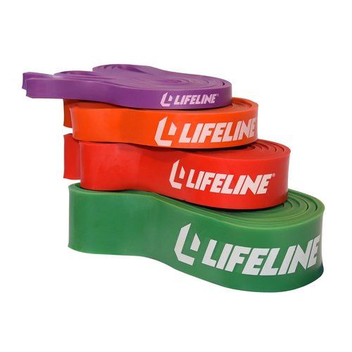 Lifeline Super Resistance Band Kit - Levels 1-4 - Adds Resistance to Exercise Movements
