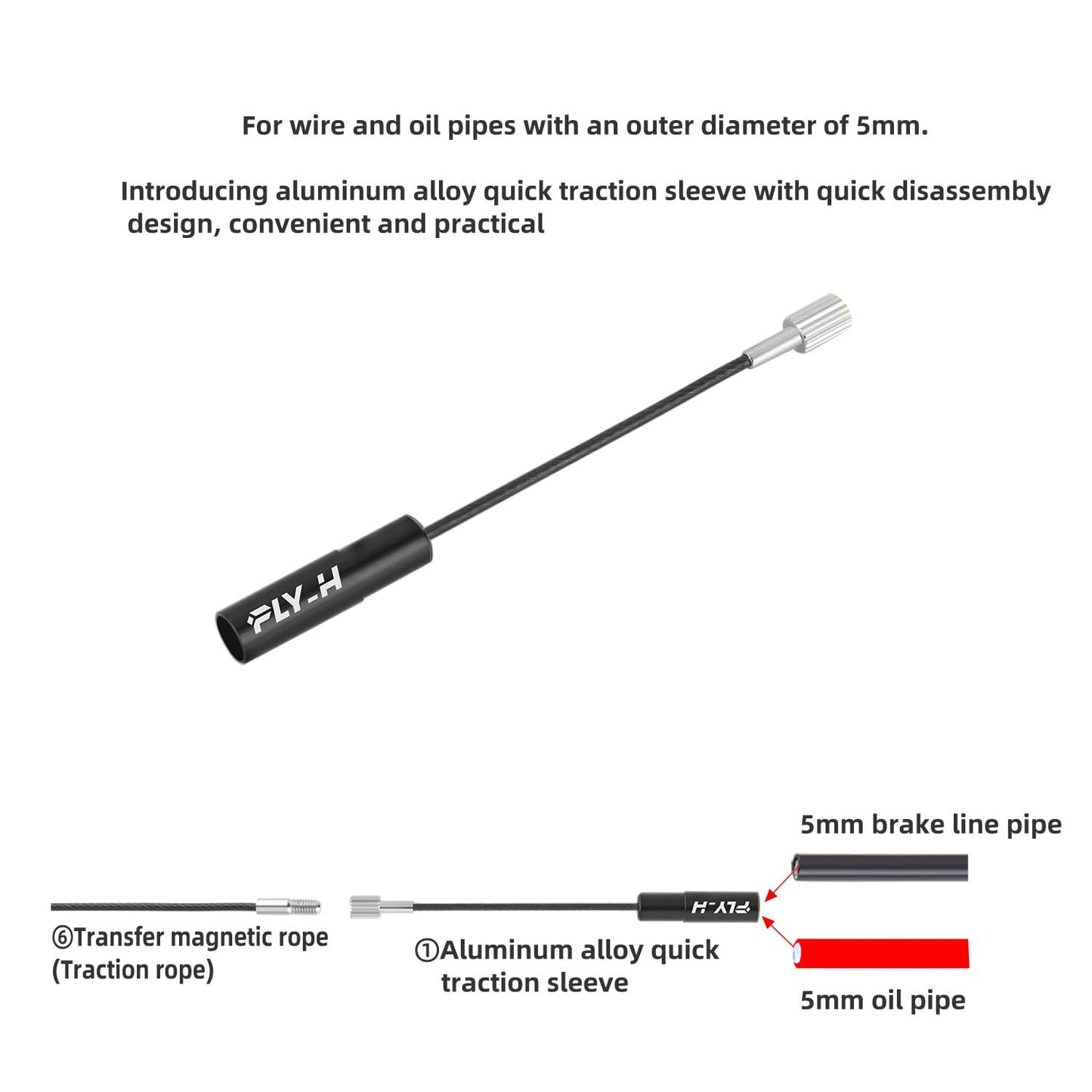 FLY_H Bicycle Internal Cable Routing Tool Kit，Bicycle Carbon Fiber Frame, Bike Di2 Wires Frame Internal Threading Tool, Brake Cable Hose Cable Routing Kit Wire Tube Magnet Lead,Storage Accessories