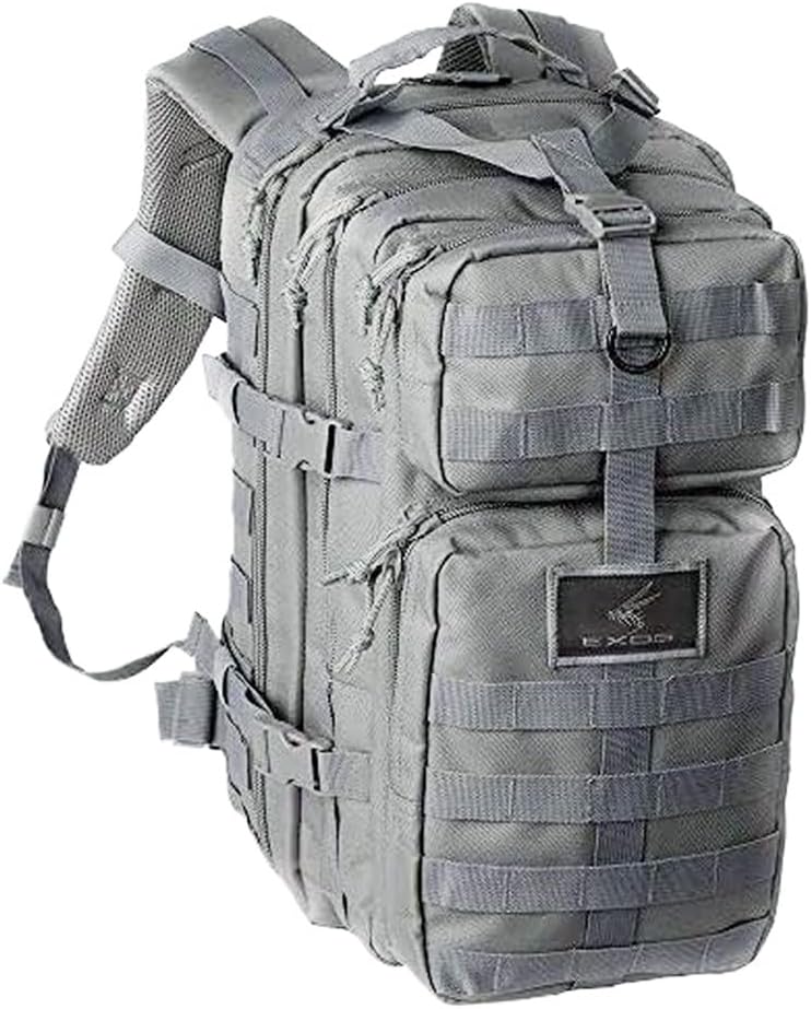 Exos Bravo Backpack - Large Military Hiking Backpack 34L - Waterproof Heavy-Duty Molle Hunting Bag for Men - Tactical Rucksack Daypack - Hydration Pack Compatible for Running, Cycling - (Coyote Tan)