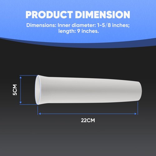 Vinyl Inserts for Fishing Rod Holder | Suitable for Boats, Yachts, and Ships,1-5/8 Inches I.D, 9 Inches Length