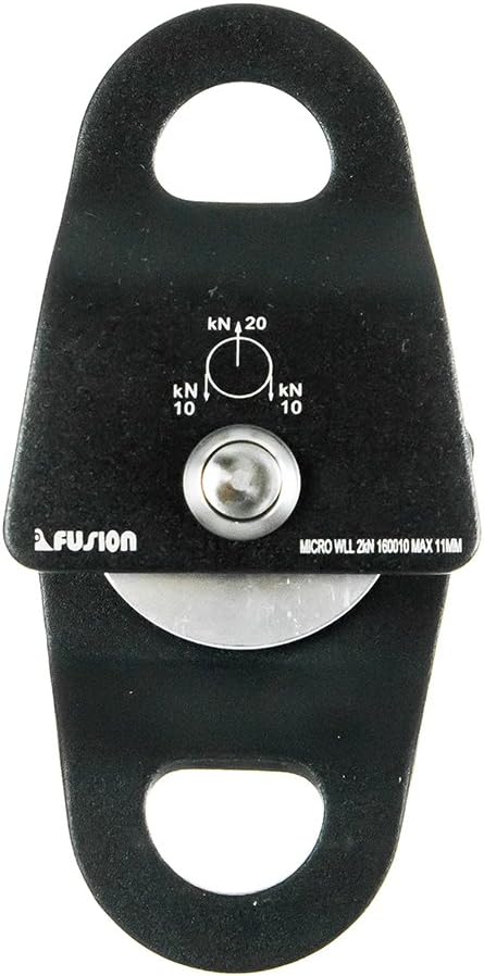 Fusion Climb Ekat Micro Aluminum Side Swing Pulley, Backyard Zipline, Trolley