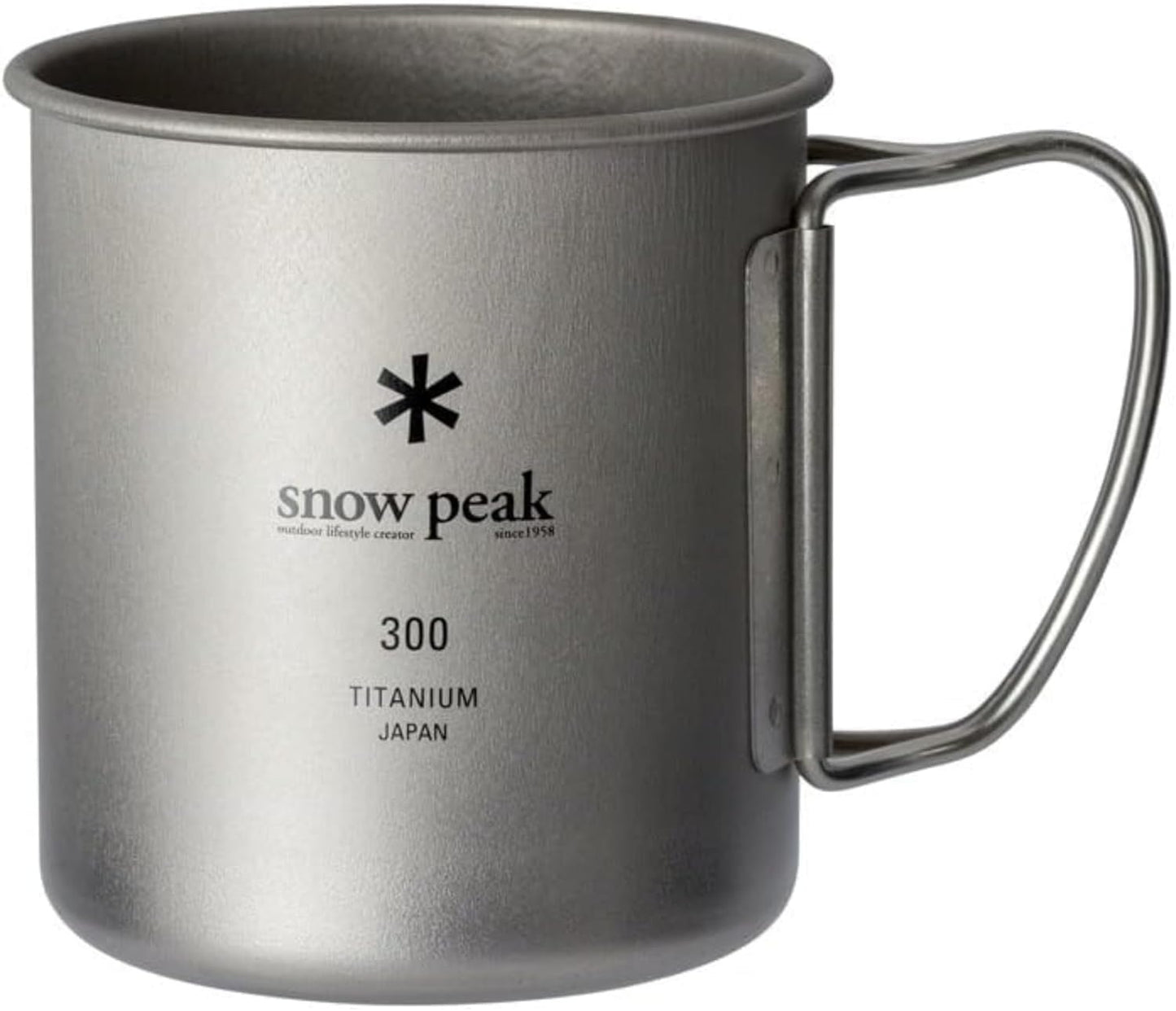 Snow Peak MG-142 Mug, Titanium Single Mug, Capacity 10.1 fl oz (300 ml), Lightweight, Outdoor Camping