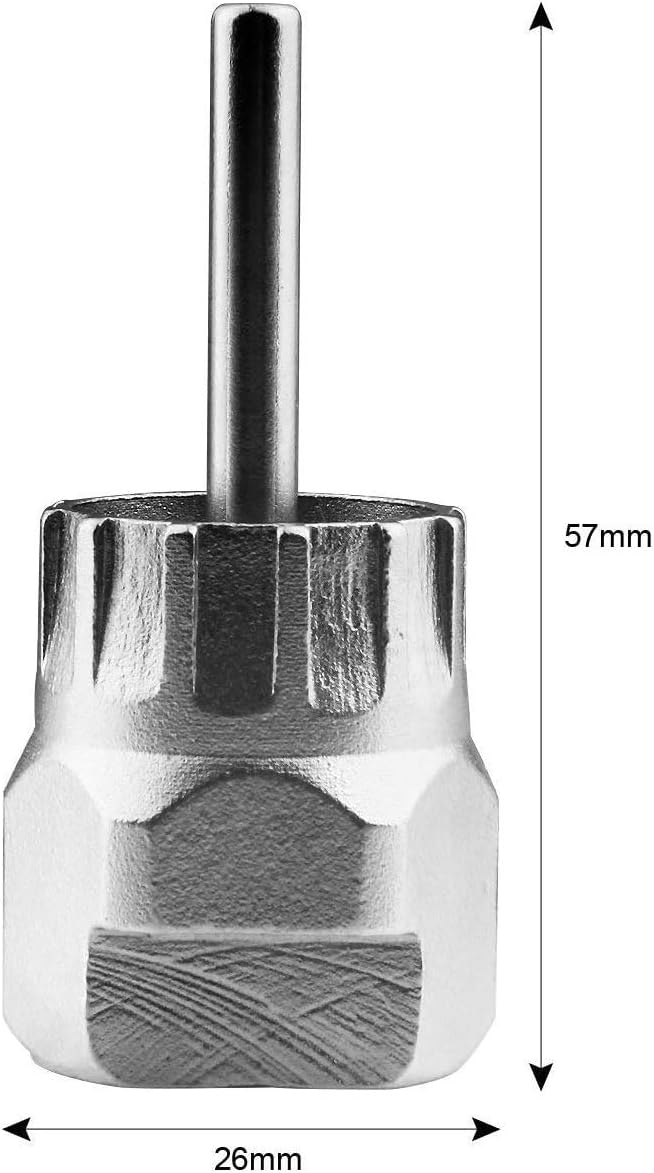 Oumers Bike Cassette Removal Tool, Cassette Freewheel Removal Tool with Chain Whip and Auxiliary Wrench Bicycle Cassette Lock Ring Extractor, Freewheel Remover Wrench Sprocket Remover