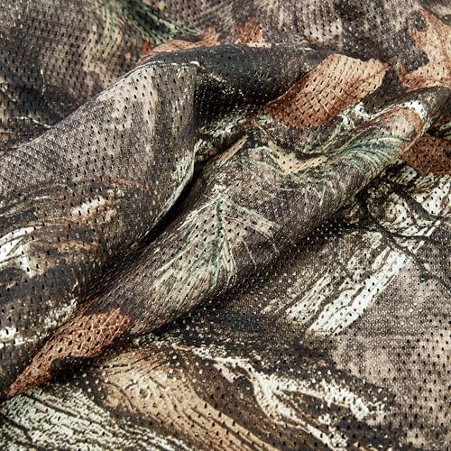 Tree Camo Bionic Mesh Fabric for Hunting and Concealment - 5x6.5ft