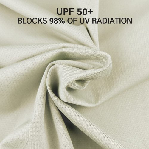 MOUNT TEC Unisex Outdoor Activities Fingerless Gloves UPF 50+ UV Protective Summer Sun Glove for Fishing Driving Hiking Running Boating (Beige,S)