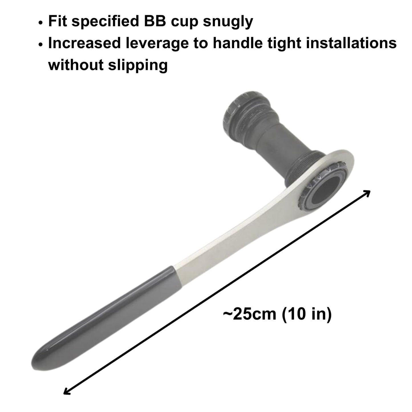 Juscycling Bottom Bracket Tool for 16-Notch 48.5mm and 49.3mm OD Threaded BB, Compatible with FSA MegaEvo and Some Brands' PF30 Threaded-Together Design