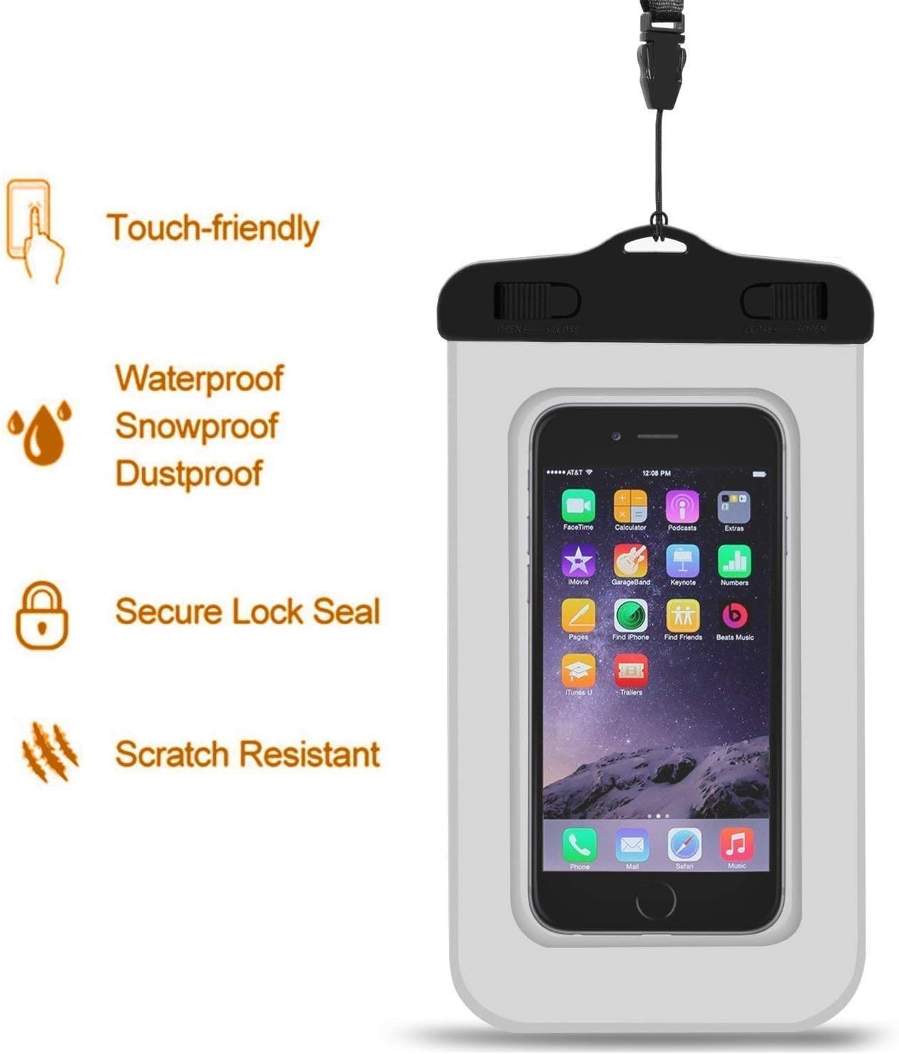 Unigear Dry Bag Waterproof, Floating and Lightweight Bags for Kayaking, Boating, Fishing, Swimming and Camping with Waterproof Phone Case (Pale Yellow, 2L)