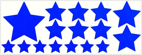 LiteMark White Reflective Star Decals, 3M Scotchlite Assorted Size Stickers for Helmets, Bikes & Cars, Pack of 16