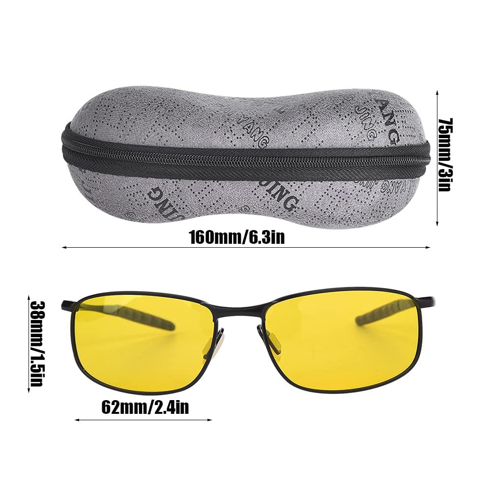 HD Polarized Sunglasses for Day Night Driving Outdoor Sports, Anti Glare Glasses with Case for Men Women